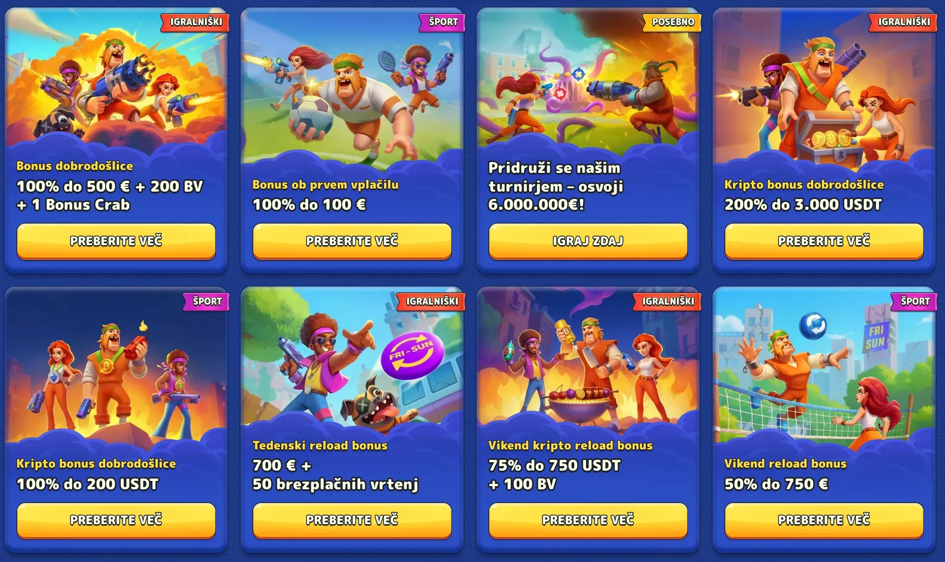 Promocije v casino Pistolo